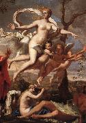 POUSSIN, Nicolas Venus Presenting Arms to Aeneas (detail) af France oil painting reproduction